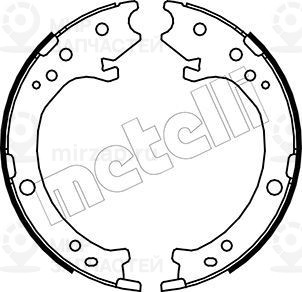 Комплект тормозных колодок, стояночная тормозная система METELLI 530161