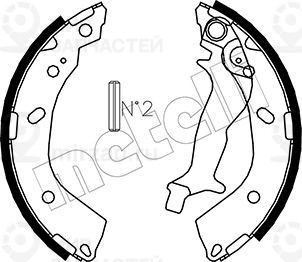 Комплект тормозных колодок METELLI 530178