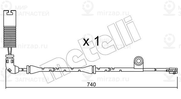 Сигнализатор, износ тормозных колодок METELLI SU195