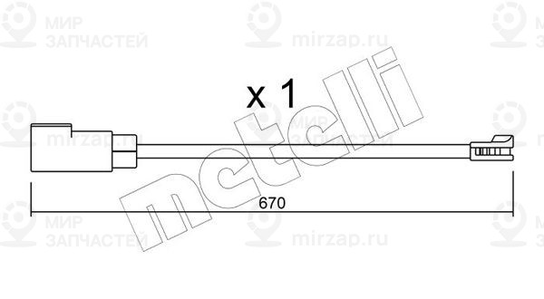 Сигнализатор, износ тормозных колодок METELLI SU341
