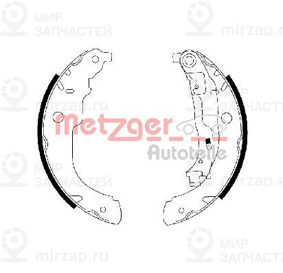 Комплект тормозных колодок METZGER MG222