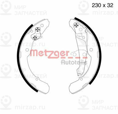 Комплект тормозных колодок METZGER MG705