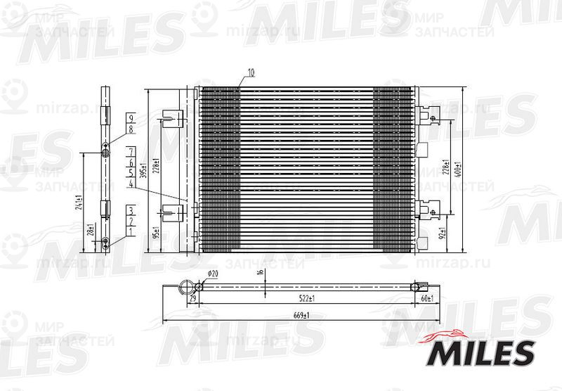 Конденсатор, кондиционер MILES ACCB001