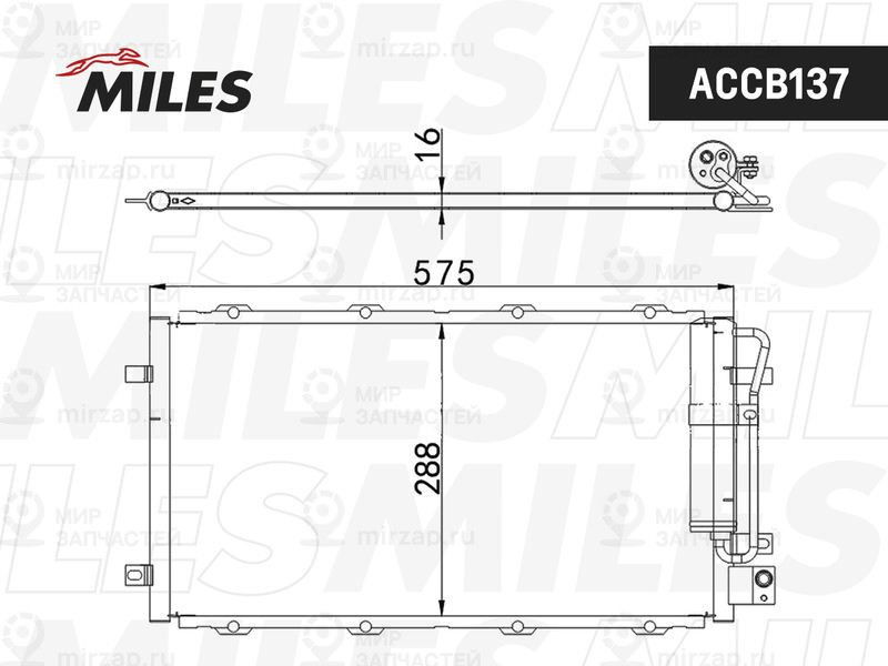 Конденсатор, кондиционер MILES ACCB137