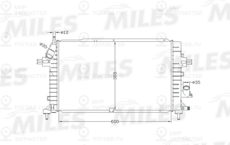 Радиатор, охлаждение двигателя MILES ACRB187