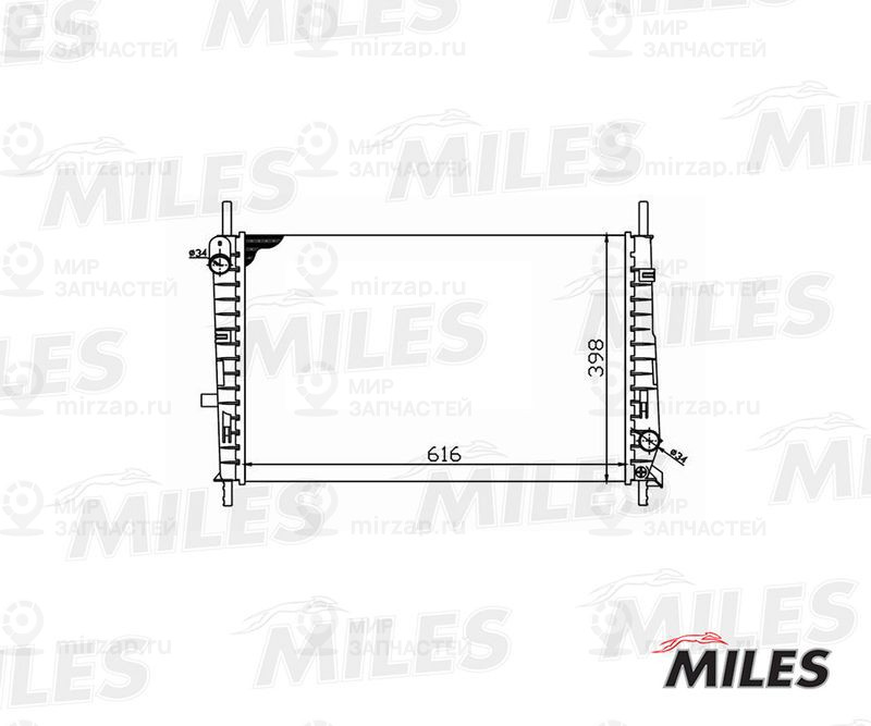 Радиатор, охлаждение двигателя MILES ACRM045