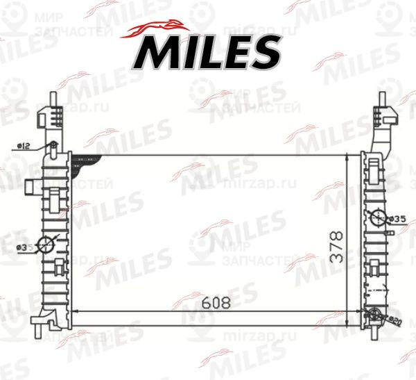 Радиатор, охлаждение двигателя MILES ACRM123
