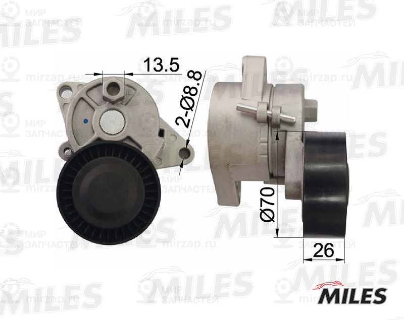 Натяжная планка, поликлиновой ремень MILES AG00062