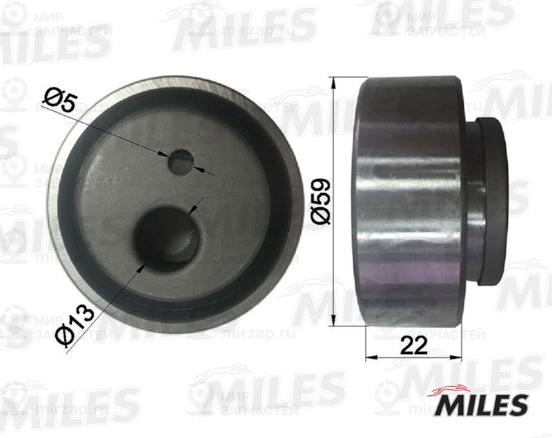 Натяжной ролик, ремень ГРМ MILES AG02039