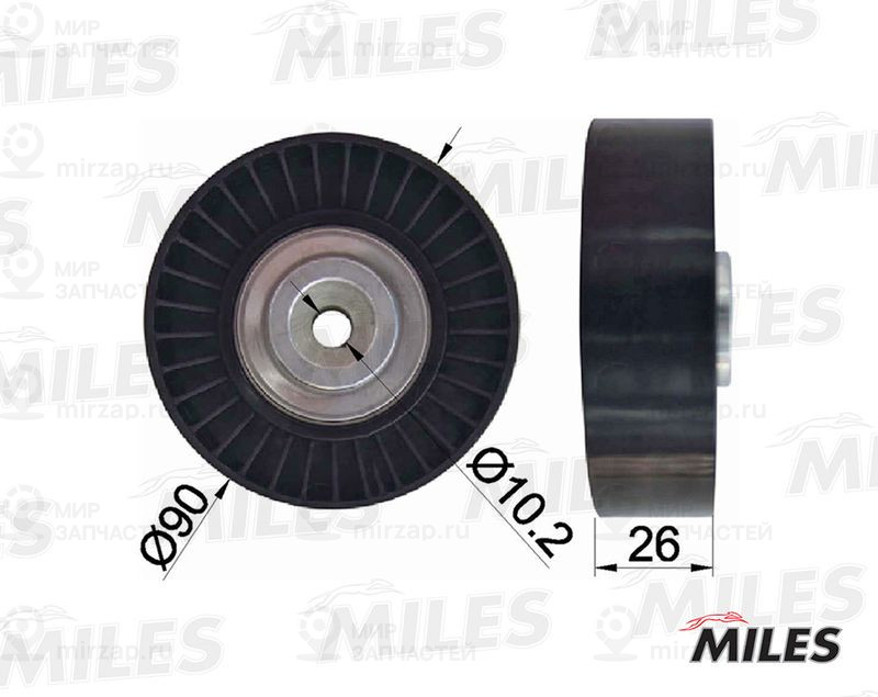 Паразитный / ведущий ролик, поликлиновой ремень MILES AG03095