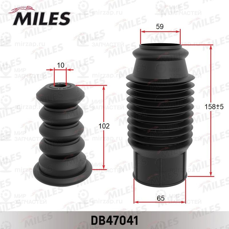 Пылезащитный комплект, амортизатор MILES DB47041