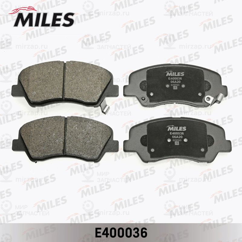 Комплект тормозных колодок, дисковый тормоз MILES E400036