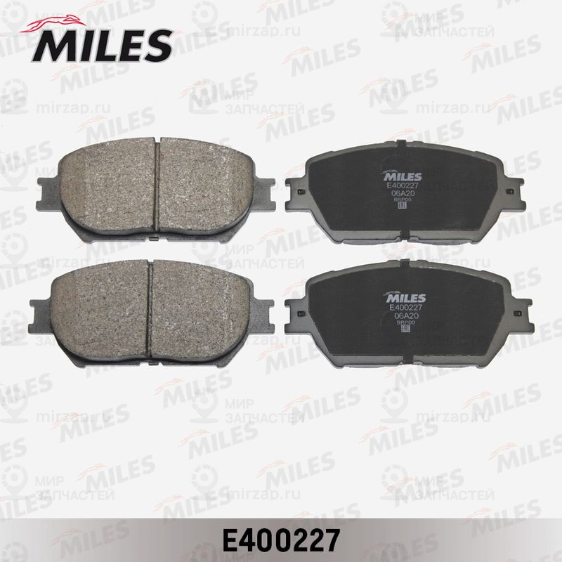 Комплект тормозных колодок, дисковый тормоз MILES E400227