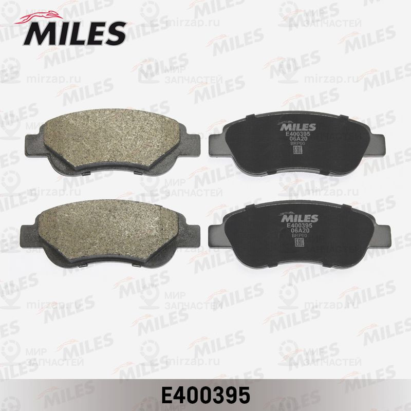 Комплект тормозных колодок, дисковый тормоз MILES E400395
