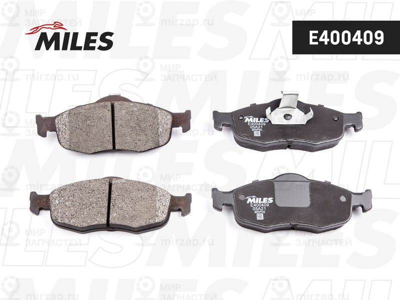Комплект тормозных колодок, дисковый тормоз MILES E400409