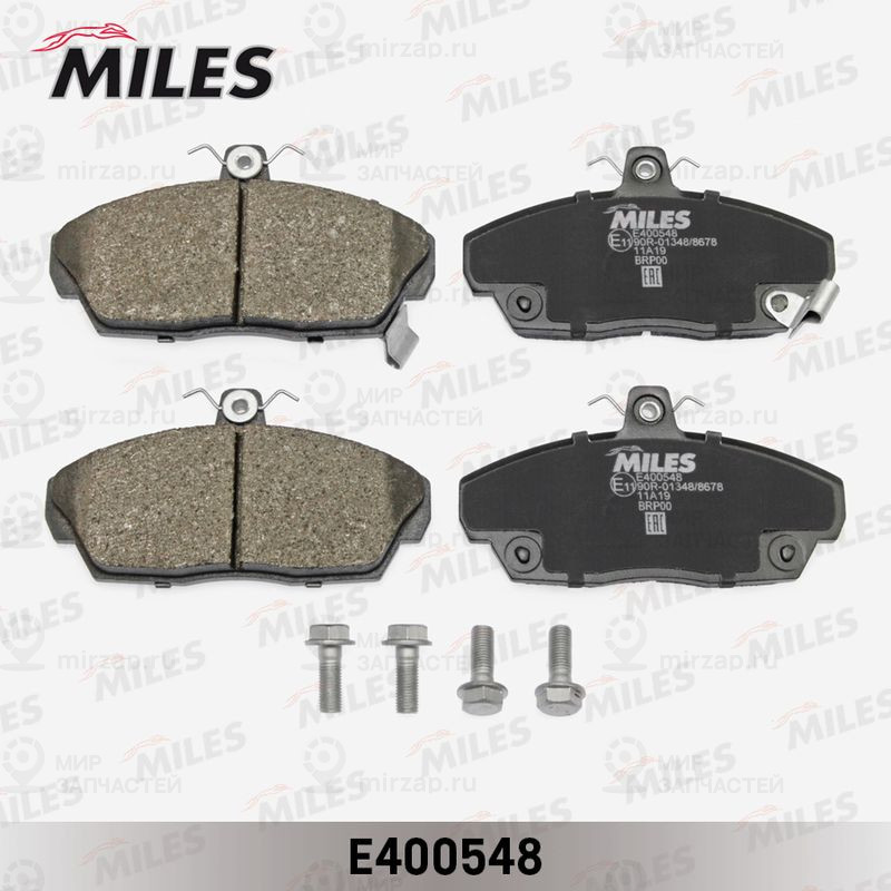 Комплект тормозных колодок, дисковый тормоз MILES E400548