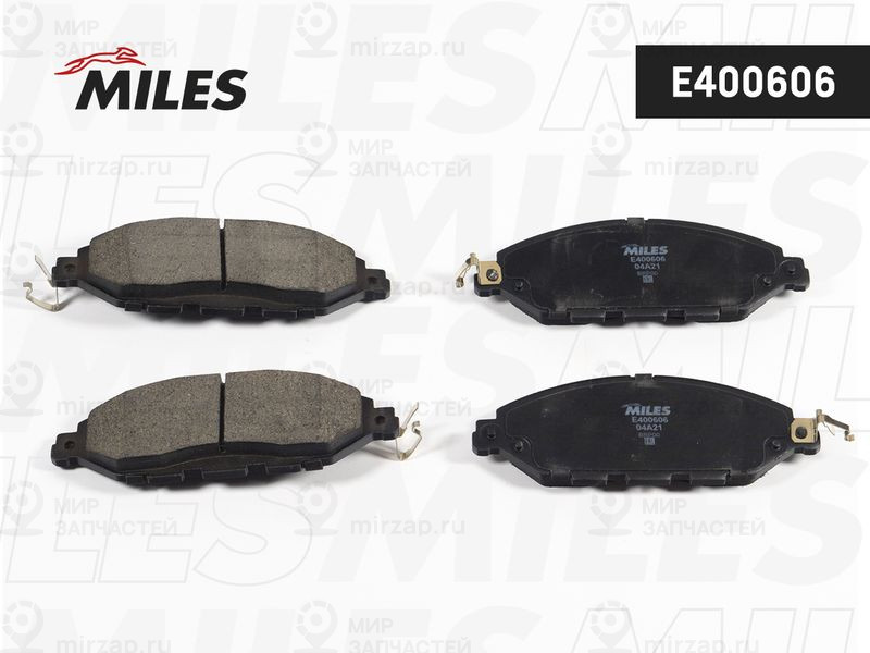 Комплект тормозных колодок, дисковый тормоз MILES E400606