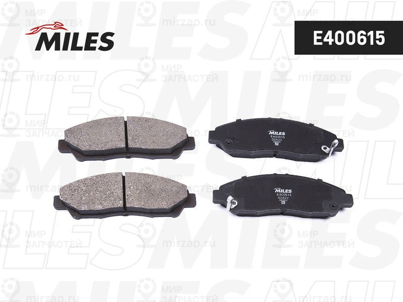 Комплект тормозных колодок, дисковый тормоз MILES E400615