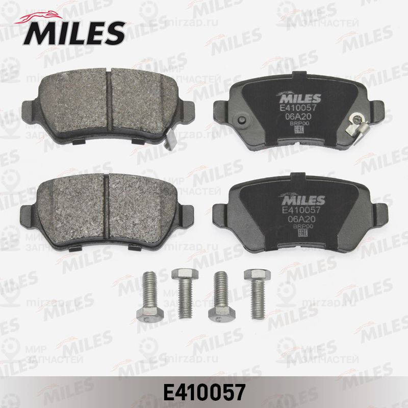 Комплект тормозных колодок, дисковый тормоз MILES E410057