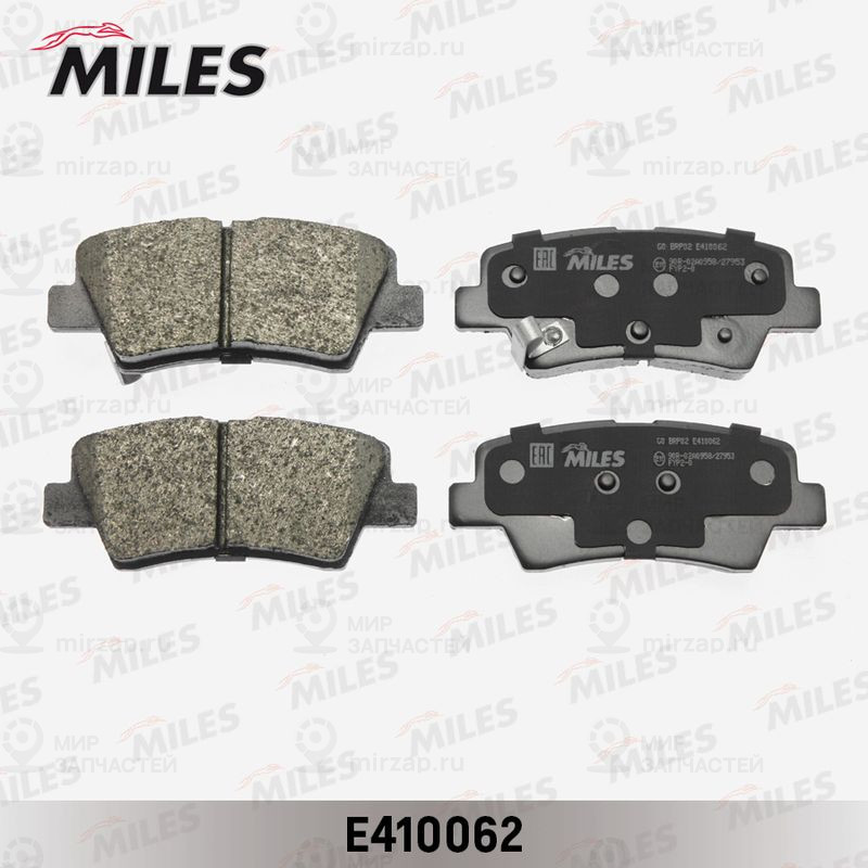 Комплект тормозных колодок, дисковый тормоз MILES E410062