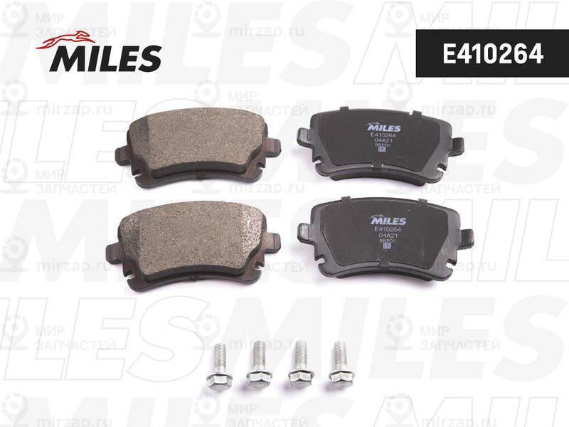 Комплект тормозных колодок, дисковый тормоз MILES E410264