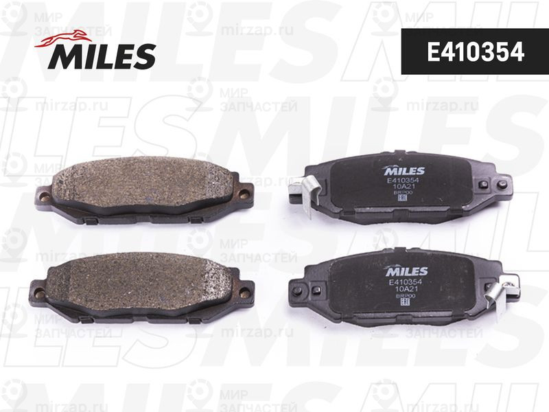 Комплект тормозных колодок, дисковый тормоз MILES E410354