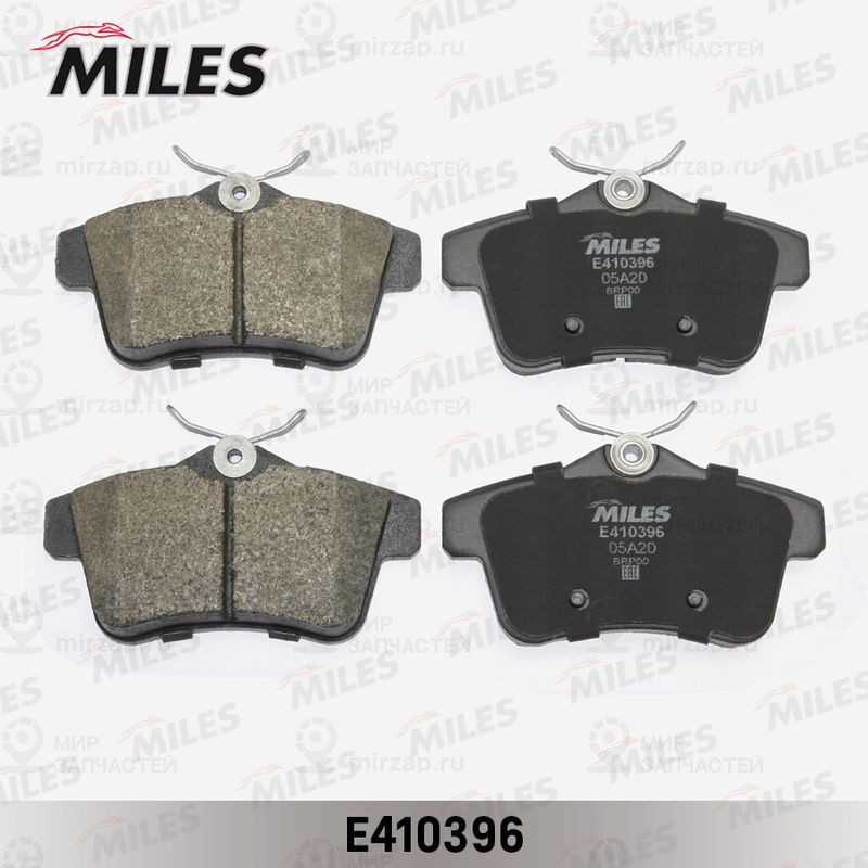 Комплект тормозных колодок, дисковый тормоз MILES E410396