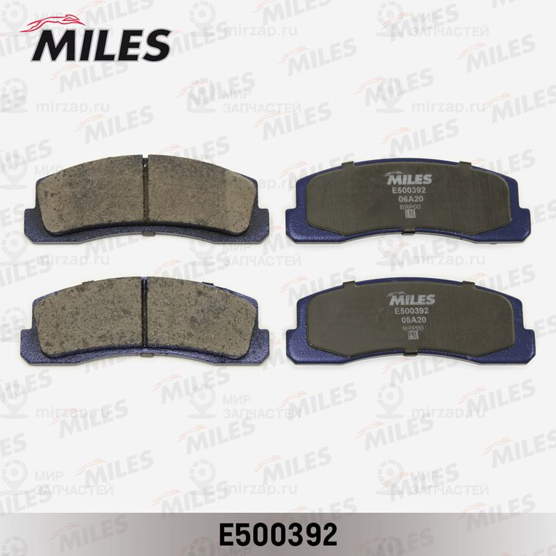 Комплект тормозных колодок, дисковый тормоз MILES E500392
