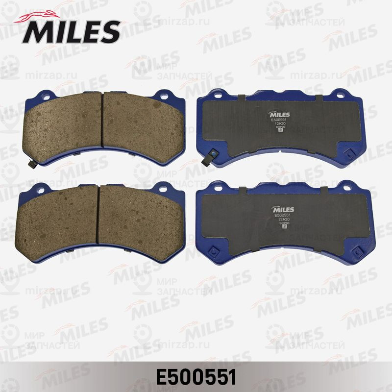 Комплект тормозных колодок, дисковый тормоз MILES E500551