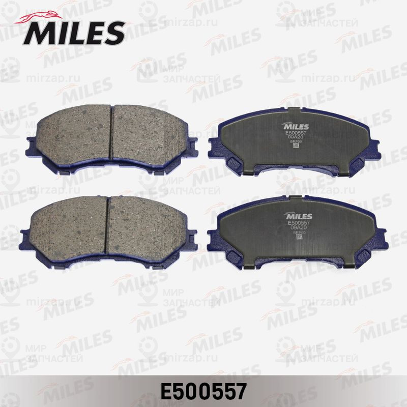 Комплект тормозных колодок, дисковый тормоз MILES E500557