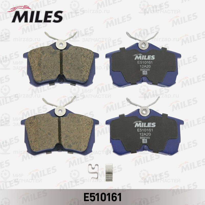 Комплект тормозных колодок, дисковый тормоз MILES E510161