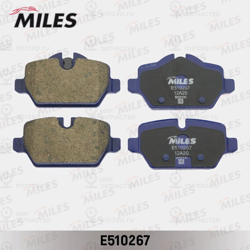 Комплект тормозных колодок, дисковый тормоз MILES E510267