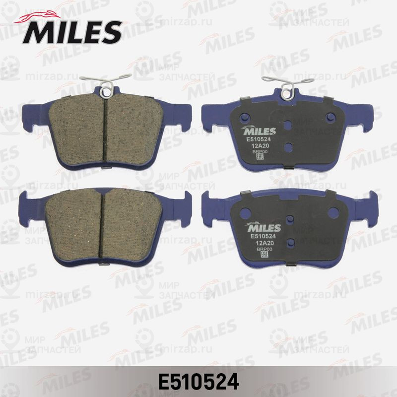 Комплект тормозных колодок, дисковый тормоз MILES E510524