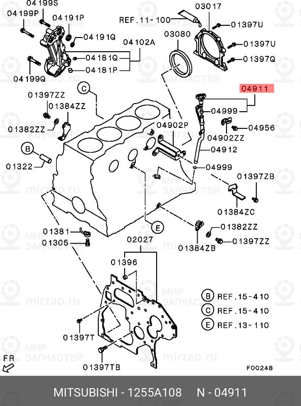 Запчасть MITSUBISHI 1255A108