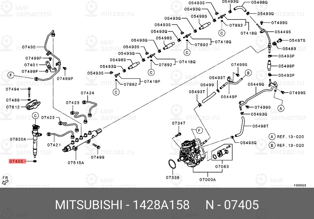 Запчасть MITSUBISHI 1428A158