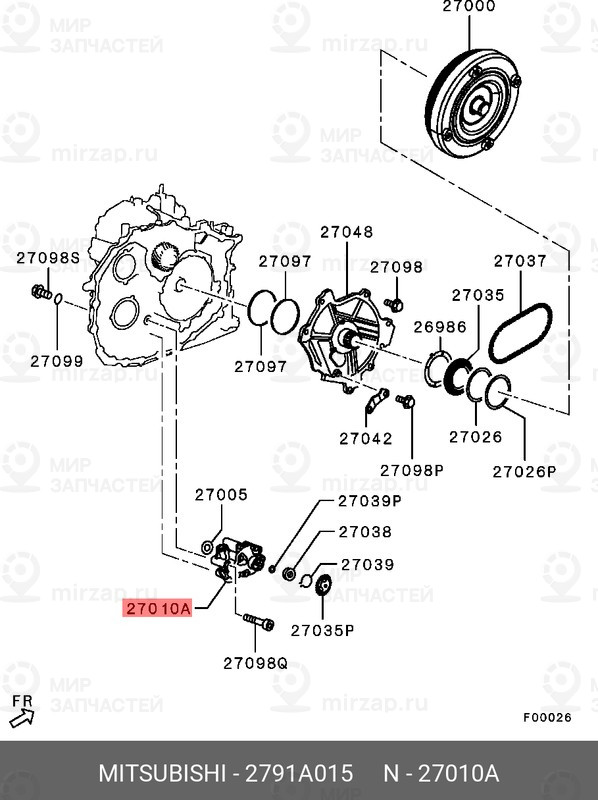 Запчасть MITSUBISHI 2791A015