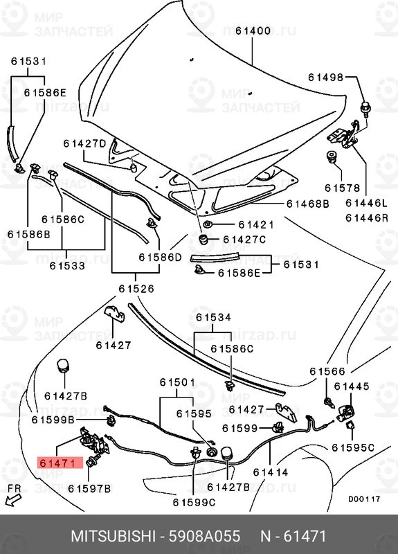 Запчасть MITSUBISHI 5908A055