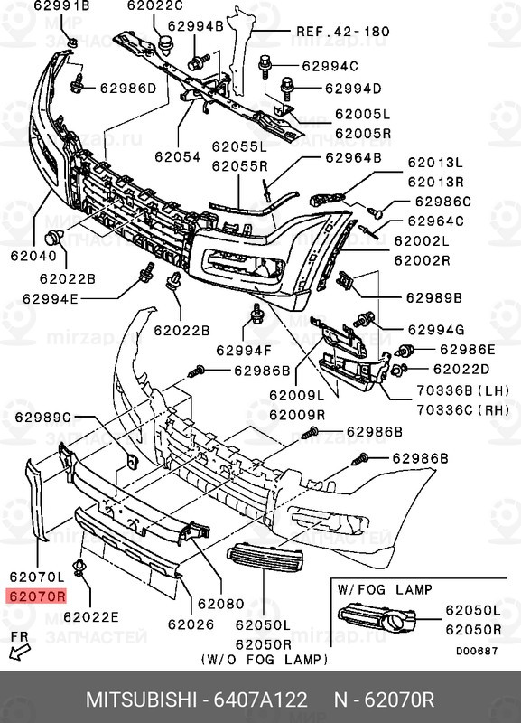 Запчасть MITSUBISHI 6407A122