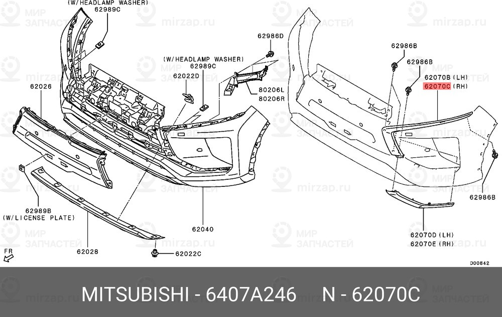 Запчасть MITSUBISHI 6407A246
