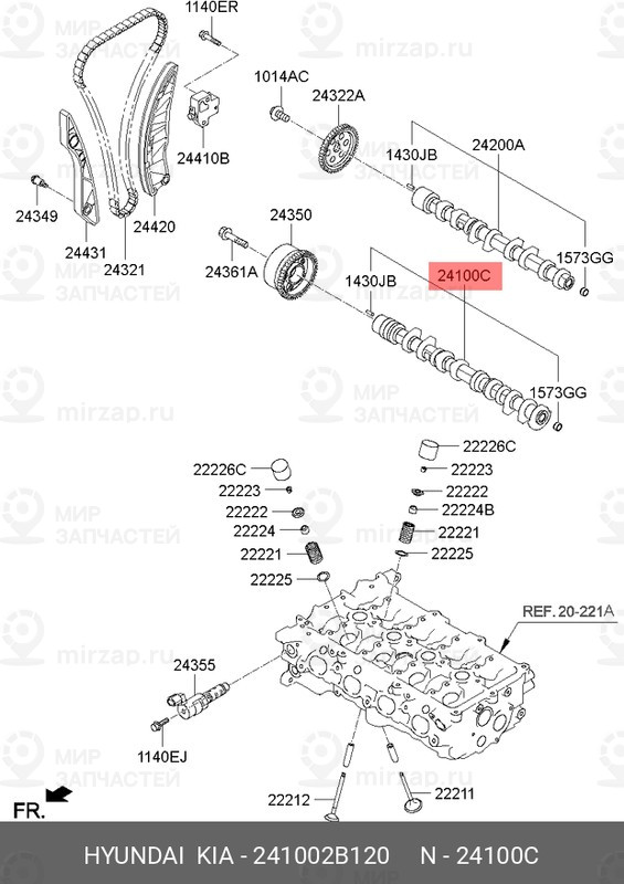 Запчасть MOBIS 241002B120