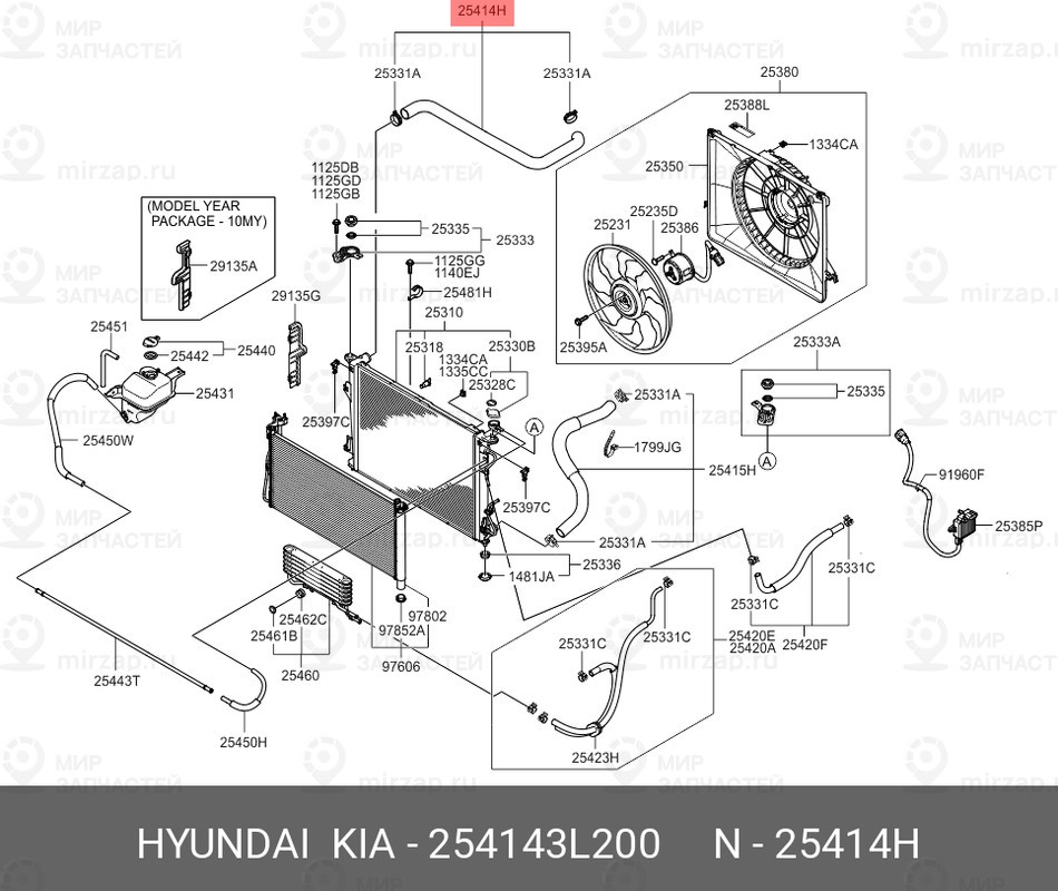 Запчасть MOBIS 254143L200