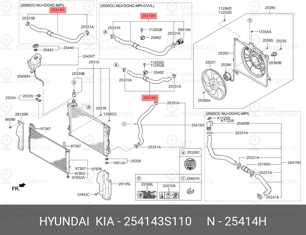 Запчасть MOBIS 254143S110