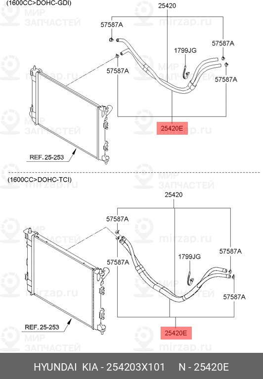 Запчасть MOBIS 254203X101