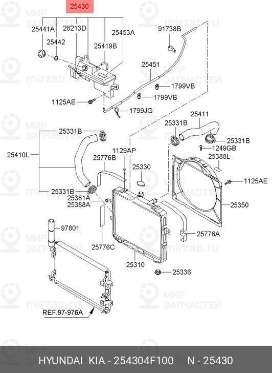 Запчасть MOBIS 254304F100