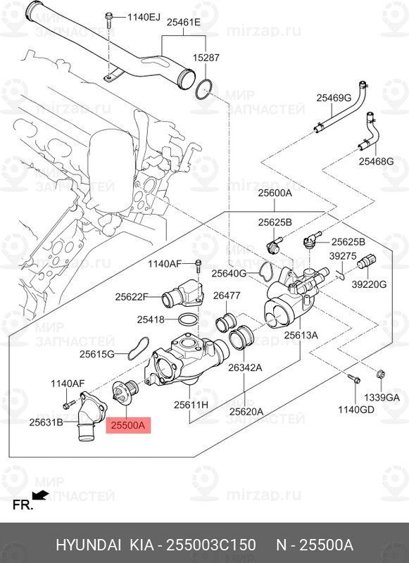 Запчасть MOBIS 255003C150
