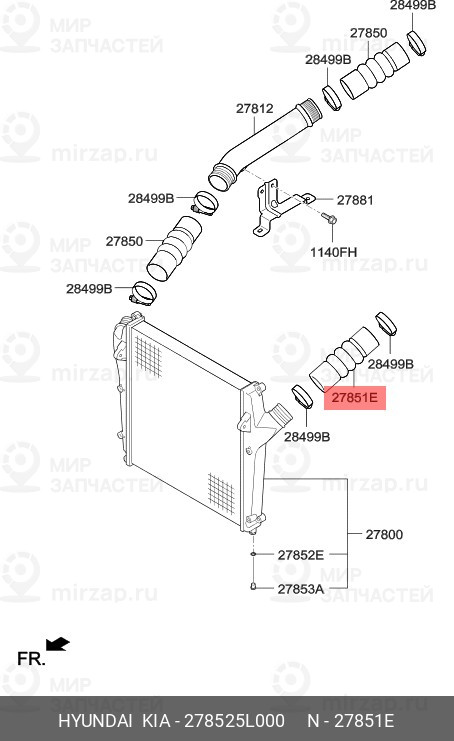 Запчасть MOBIS 278525L000