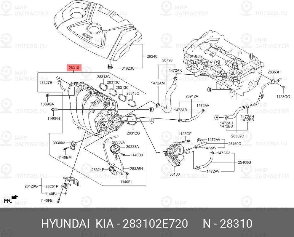 Запчасть MOBIS 283102E720