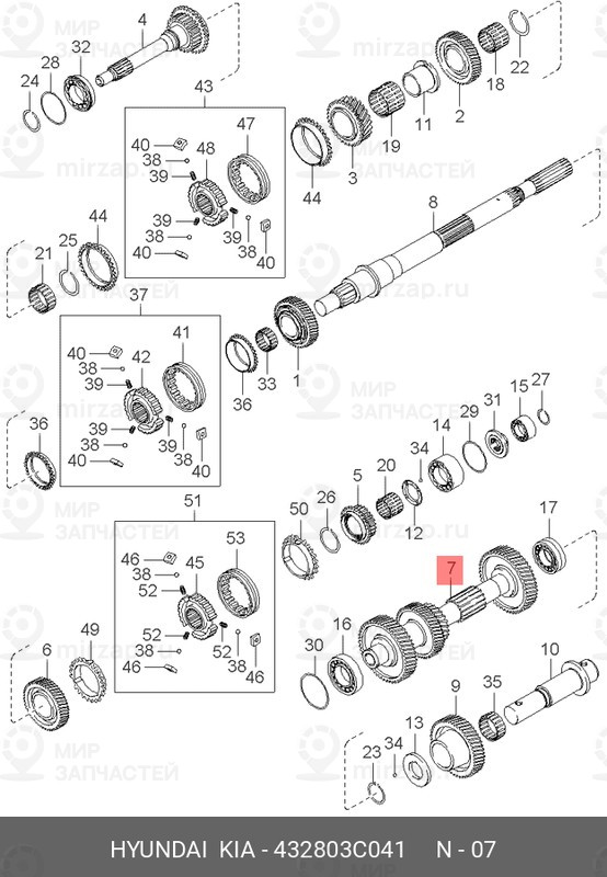 Запчасть MOBIS 432803C041