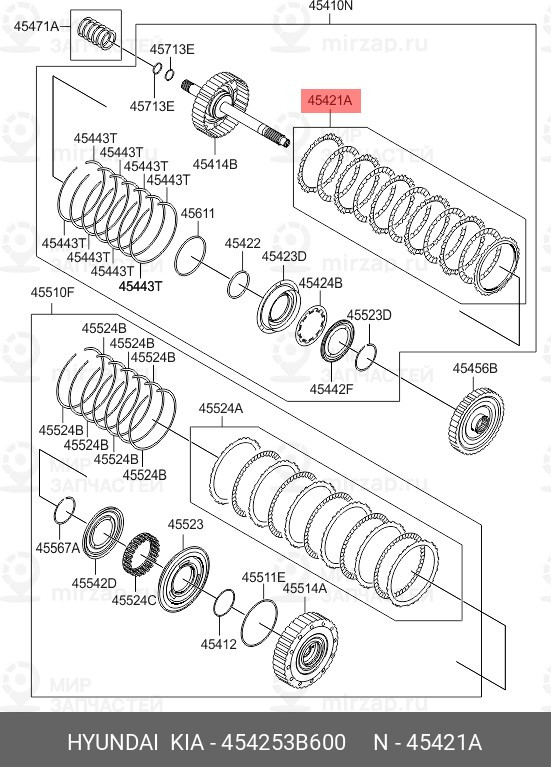 Запчасть MOBIS 454253B600