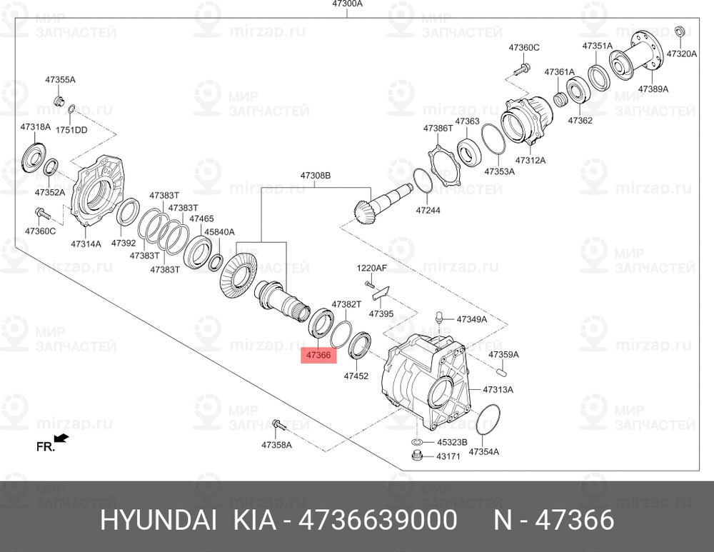 Запчасть MOBIS 4736639000